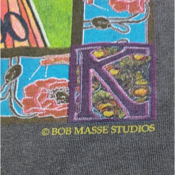 Pink Floyd Shirt XL Gray Destroyed Retro 1966 Marquee London Art Nouveau Poster - Picture 4 of 11